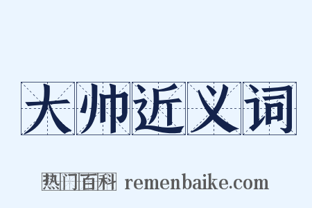 大帅近义词是什么意思的图片